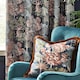 image 4 of Wylder Woodlands Floral Jacquard Navy Eyelet Curtains 168 x 183cm
