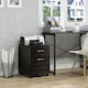 image 2 of Vinsetto 2-Drawer Locking Office Filing Cabinet w  5 Wheels Rolling Storage Hanging A4 Cupboard Home Organisation Black Wood Grain