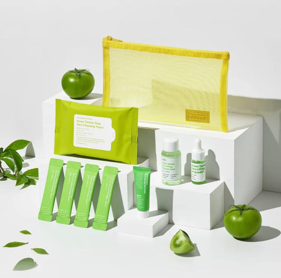image 1 of SUNGBOON EDITOR Green Tomato Travel Kit 5 pcs