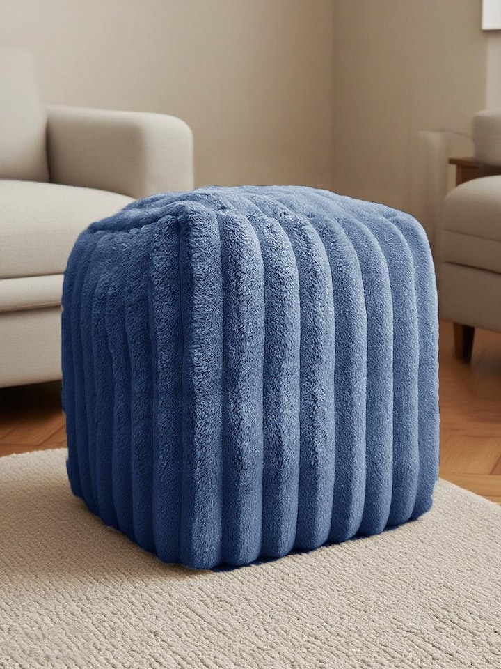 image 1 of Home Republic Jumbo Cord Faux Fur Bean Bag