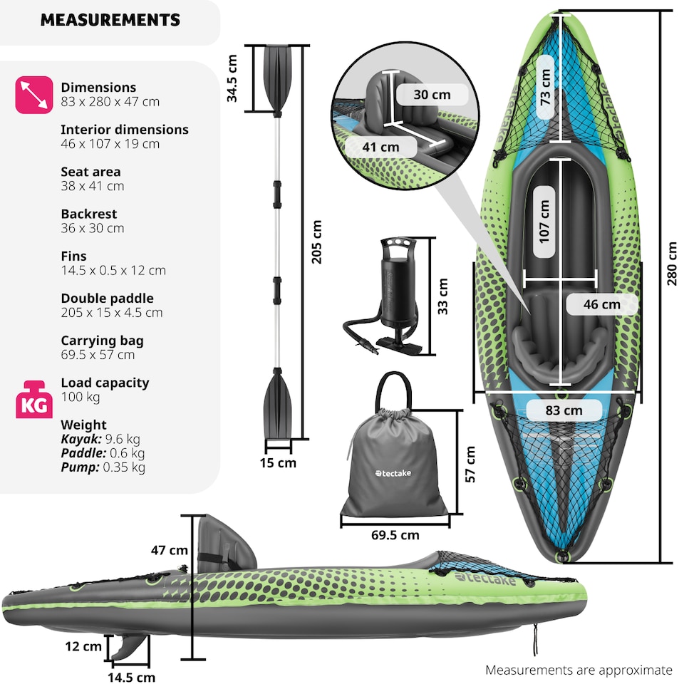 image 1 of Kayak Liberty - single seater, inflatable, including paddle