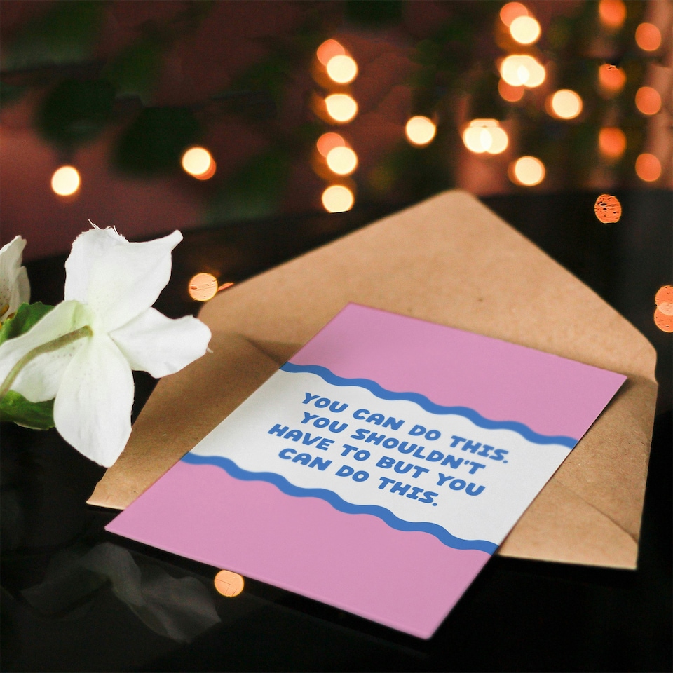 image 1 of You Can Do This Modern Funny Motivational Good Luck Card