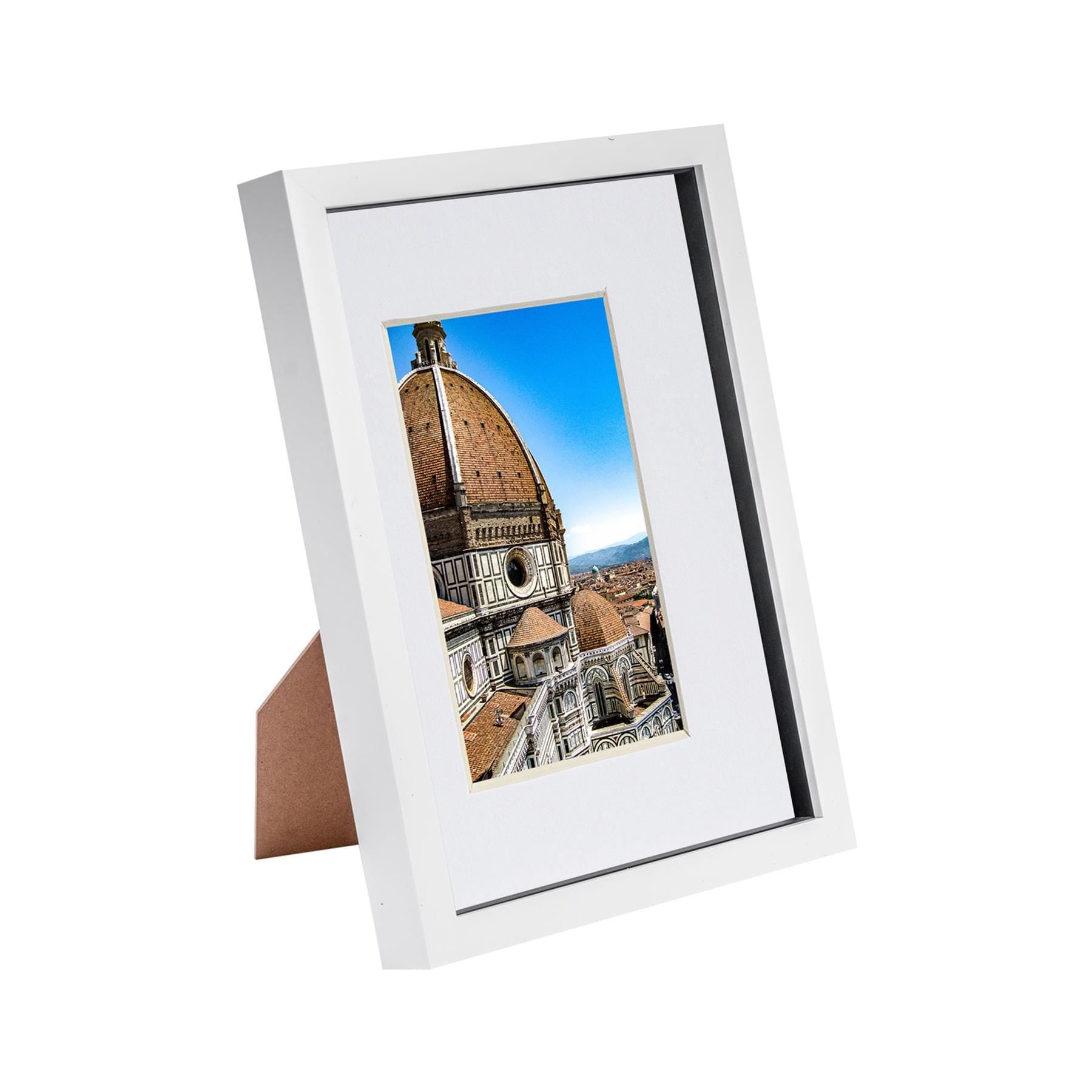 Nicola Spring 3D-Box Fotorahmen A5 (6x8 Zoll) – Weißer Acrylrahmen, 2er Pack