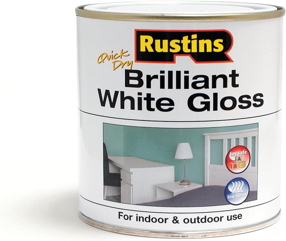 image 1 of Rustins Quick Dry Gloss Paint 250ml - Brilliant White