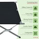 image 7 of Oypla Heavy Duty Outdoor Folding Camping Bed Portable with Carry Bag Black