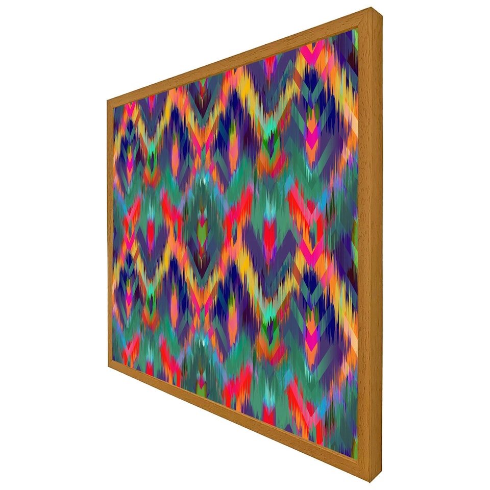image 1 of Abstract ethnic ikat pattern (Picture Frame) White | XL