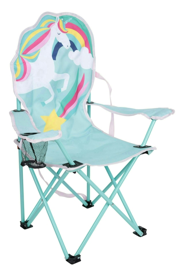 image 1 of Mountain Warehouse Kids Mini Character Chair with Cup Holder Outdoor Furniture | Blue | Turquoise