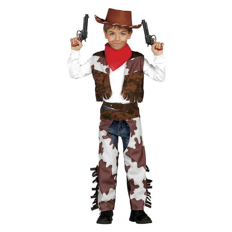 image 1 of Fiestas Guirca Childrens/Kids Cowboy Costume Set | Brown | Brown/White | 5-6 years | 1