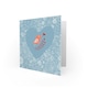 image 2 of Bird Drawing Flower Ornamental Pink Art Blank Card
