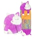 image 1 of Happy Nappers Purple White Cat Medium