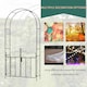 image 5 of Outsunny Metal Garden Arch with Double Gate, Garden Arbor Climbing Plants