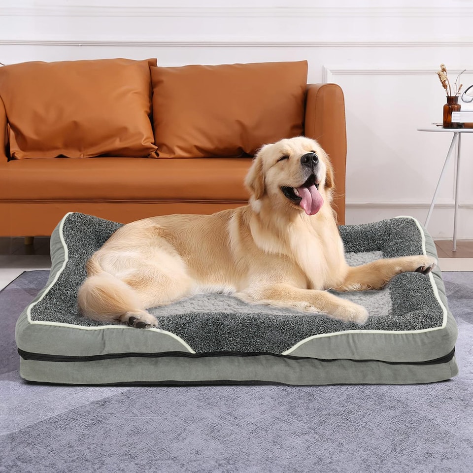 image 1 of Living and Home Anti-Slip Pet Sleeping Bed | Multi | Dark grey | XL | 1