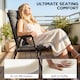 image 3 of Outsunny Garden Chair Cushions Set of 4, Waterproof Seat Pads | Grey | Dark Grey | 111.5L x 53W x 10D cm
