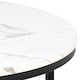 image 4 of Spiro Coffee Table with White Marble Melamine Top & Black Legs