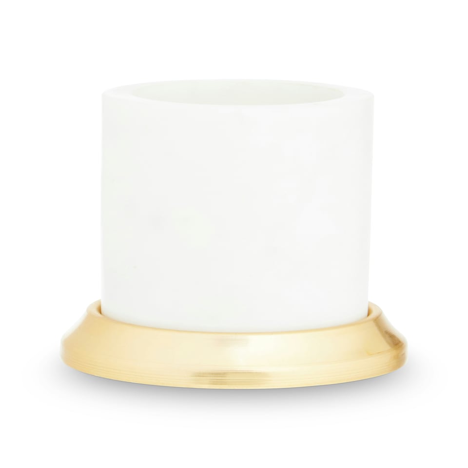 image 1 of Mako White Marble Tumbler