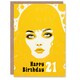 image 1 of Summer Yellow Cool Girl Age 21 Year Old 21st Her Birthday Card