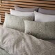 image 2 of OHS Willow Print Reversible Duvet Cover and Pillowcase Set, Double - Sage Green