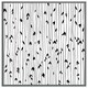 image 1 of Sketchy leaves scattered on hand drawn lines on white background (Picture Frame) Grey | L