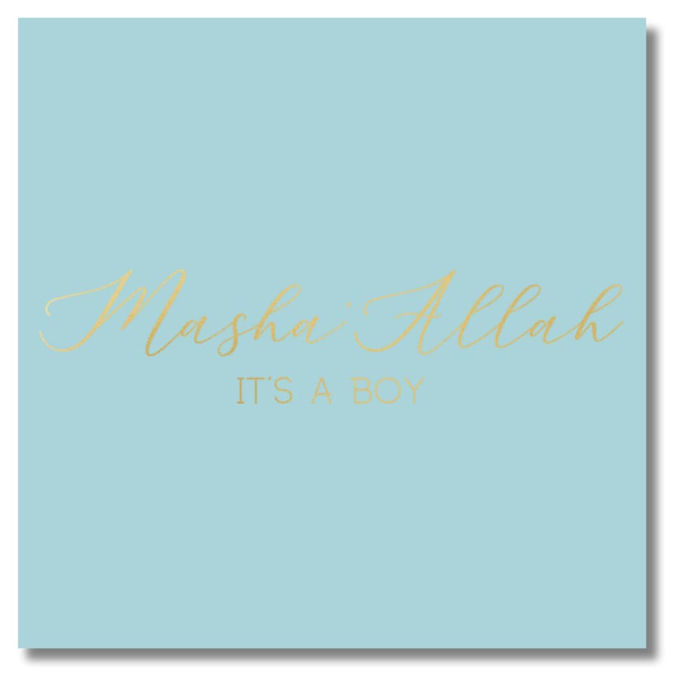 Luxury Foiled Greeting Card - Baby Boy