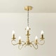 image 3 of ValueLights Antique Brass 5 Way Crystal Jewel Chandelier Ceiling Light Fitting | Gold