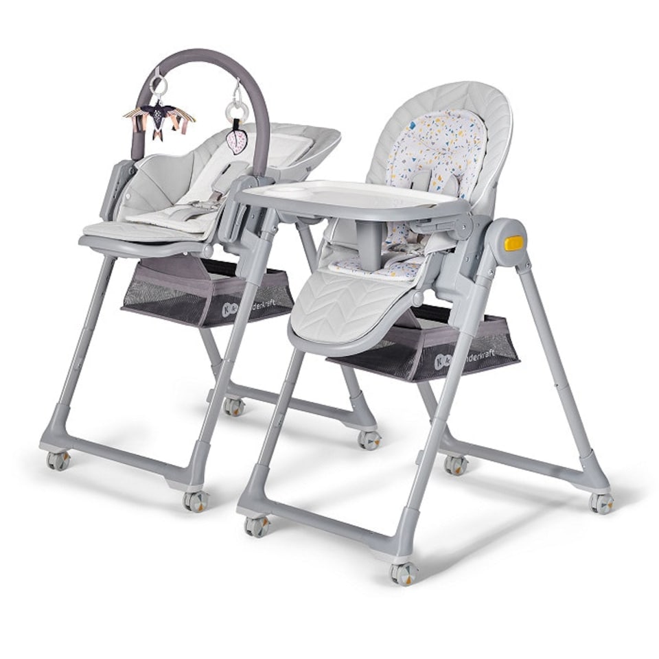 image 1 of Kinderkraft Lastree High Chair for Baby and Toddler - Grey