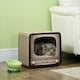 image 2 of PawHut 2 in 1 Cat House TV Shape Corrugated Cardboard with Catnip, Brown