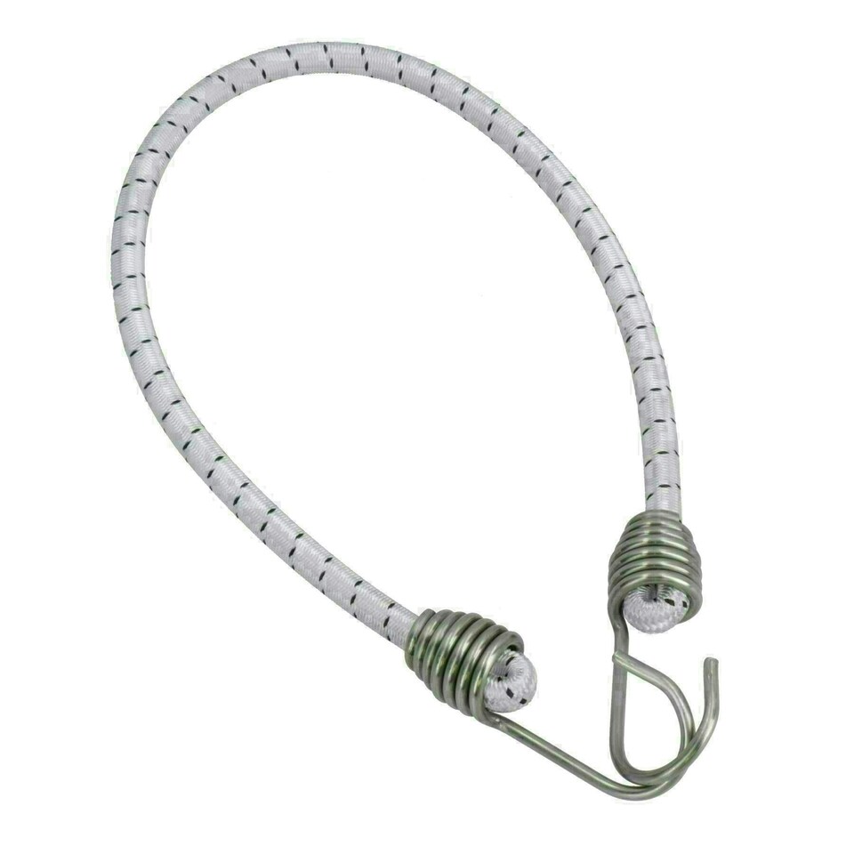 image 1 of 8pk 20" Bungee Rope With Stainless Steel Hooks Cords Shock Elastic Marine Boat