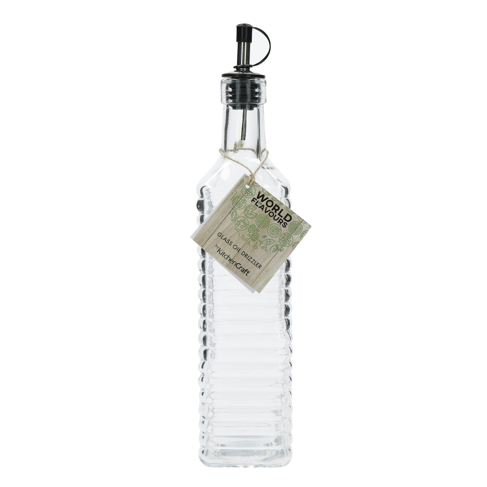 image 1 of KitchenCraft Olive Oil Bottle Clear Glass 550ml