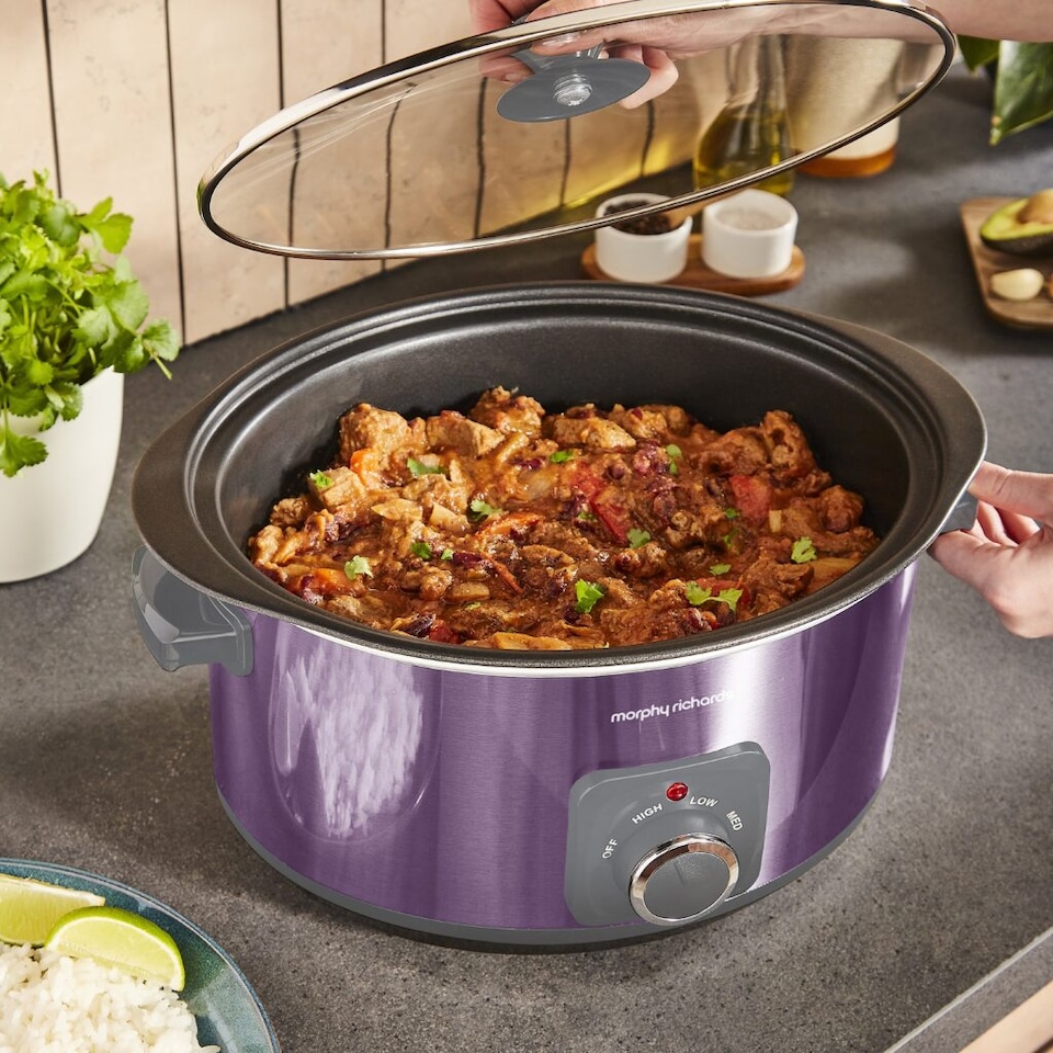 image 1 of Morphy Richards Accents Sear & Stew 3.5L Slow Cooker Purple