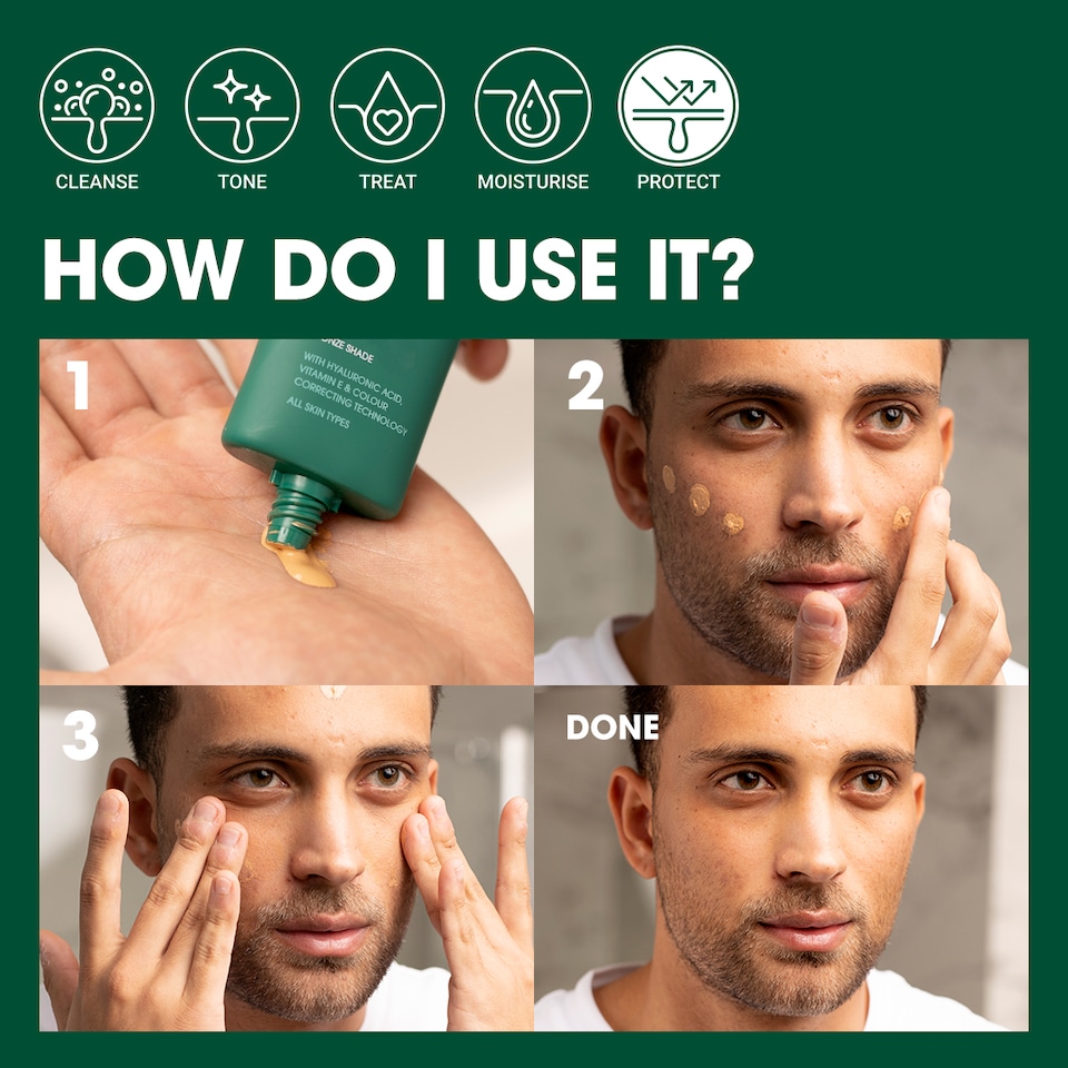 image 1 of Shakeup Cosmetics LET'S FACE IT Men's Anti-Redness Tinted Moisturiser with SPF - 50ml