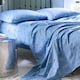 image 5 of Martex Blue Zebras in Love Fitted Sheet Blue King Blue | King