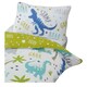 image 2 of Rapport Roarsome Dinosaur Duvet Cover Set - White/Green/Blue - Single White | Single