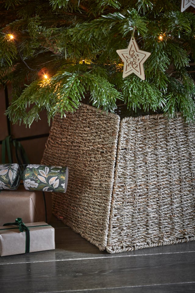 image 1 of Square Foldable Tree Skirt - Seagrass - L60 x W60 x H26 cm - Natural