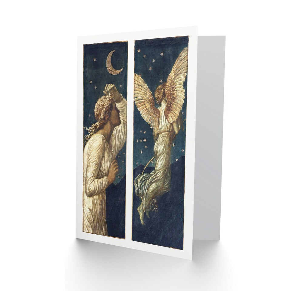 image 1 of Edward Burne Jones Art Card Cupid Flying Away From Psyche