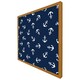 image 1 of Anchors on navy background (Picture Frame) Brown | Oak | XL