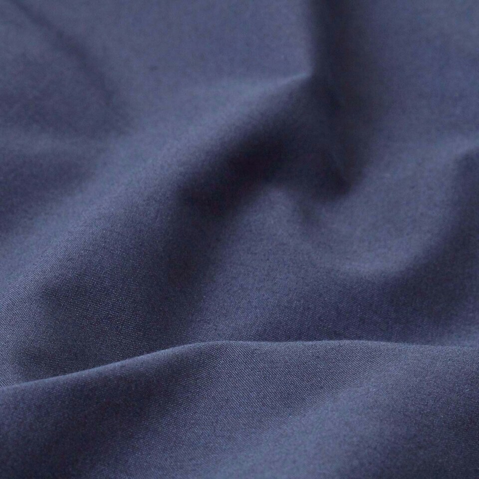 image 1 of Homescapes Navy Cotton Kids Pillowcases 40 x 60 cm 200 Thread Count - 2 Pack Blue