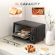 image 3 of HOMCOM Mini Oven, 9L Countertop Electric Grill, Toaster Oven with Adjustable Temperature, Timer, Dishwasher Safe Baking Tray and Wire Rack, 750W, Black