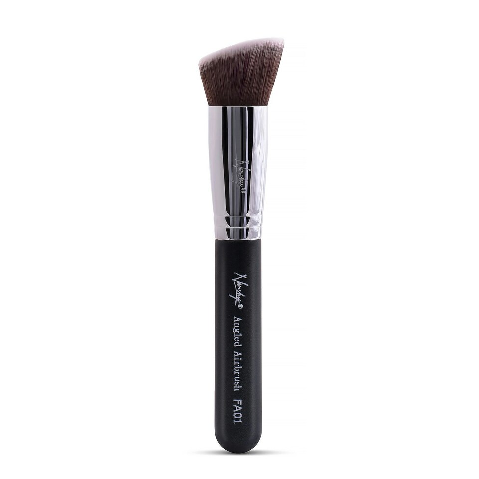image 1 of Nanshy Angled Airbrush Makeup Brush Black