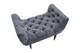 image 4 of Classic Grey Chenille Stool,Decorative Wooden Seat,Metallic Gold Finished Lounge Seat With Pointed Feet | Grey