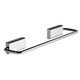 image 1 of Cosmic Wall Mounted Towel Rectangular Rail with Chrome Finish for Bathroom 31cm