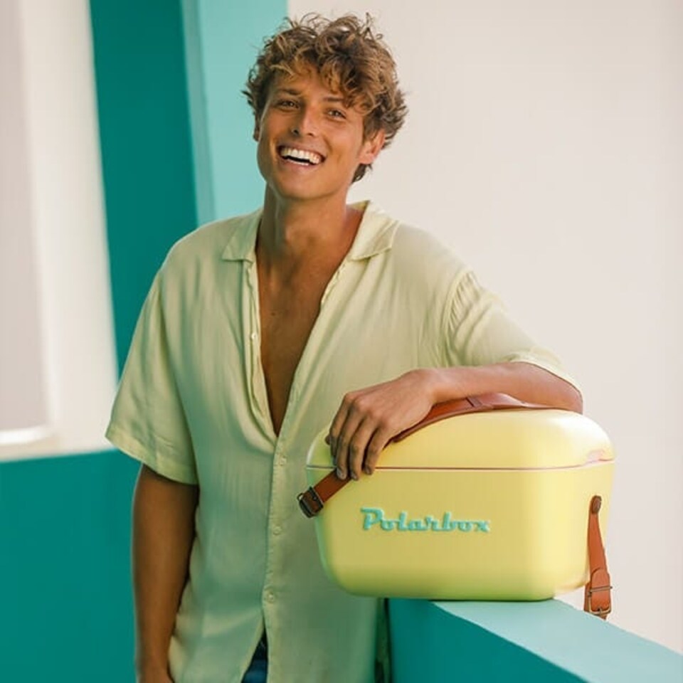 image 1 of Polarbox Classic Yellow-Cyan 12L Cool Box