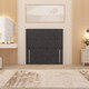 image 6 of Divan Bed Base with 4 Drawers & Plain Floor Standing Headboard Plush Velvet | Grey | Charcoal