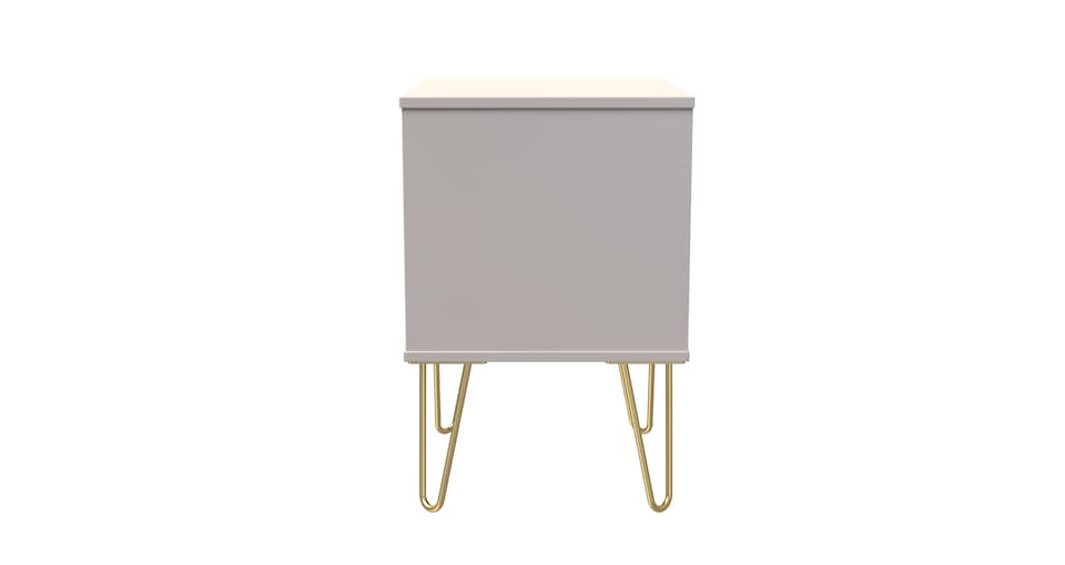 image 1 of Dallas 2 Drawer Compact Bedside Cabinet in Kashmir Matt (Ready Assembled) | Cream | Kashmir Matt