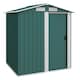 image 1 of Outsunny 5ft x 4ft Garden Shed, Metal Tool Storage Shed with Sliding Door, Sloped Roof and Foundation Kit for Garden, Patio, Green