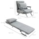 image 7 of HOMCOM Single Folding 5 Position Convertible Sleeper Chair Bed Light Grey