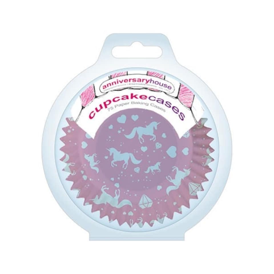 image 1 of Anniversary House Unicorn Cupcake Cases Pack of 75