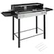 image 1 of Outsunny Charcoal Spit Roasting Machine w/ 3-Tier Grill Grate & Foldable Shelves