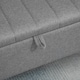 image 8 of HOMCOM Storage Ottoman Bench, Linen Fabric Footstool with Steel Legs Grey