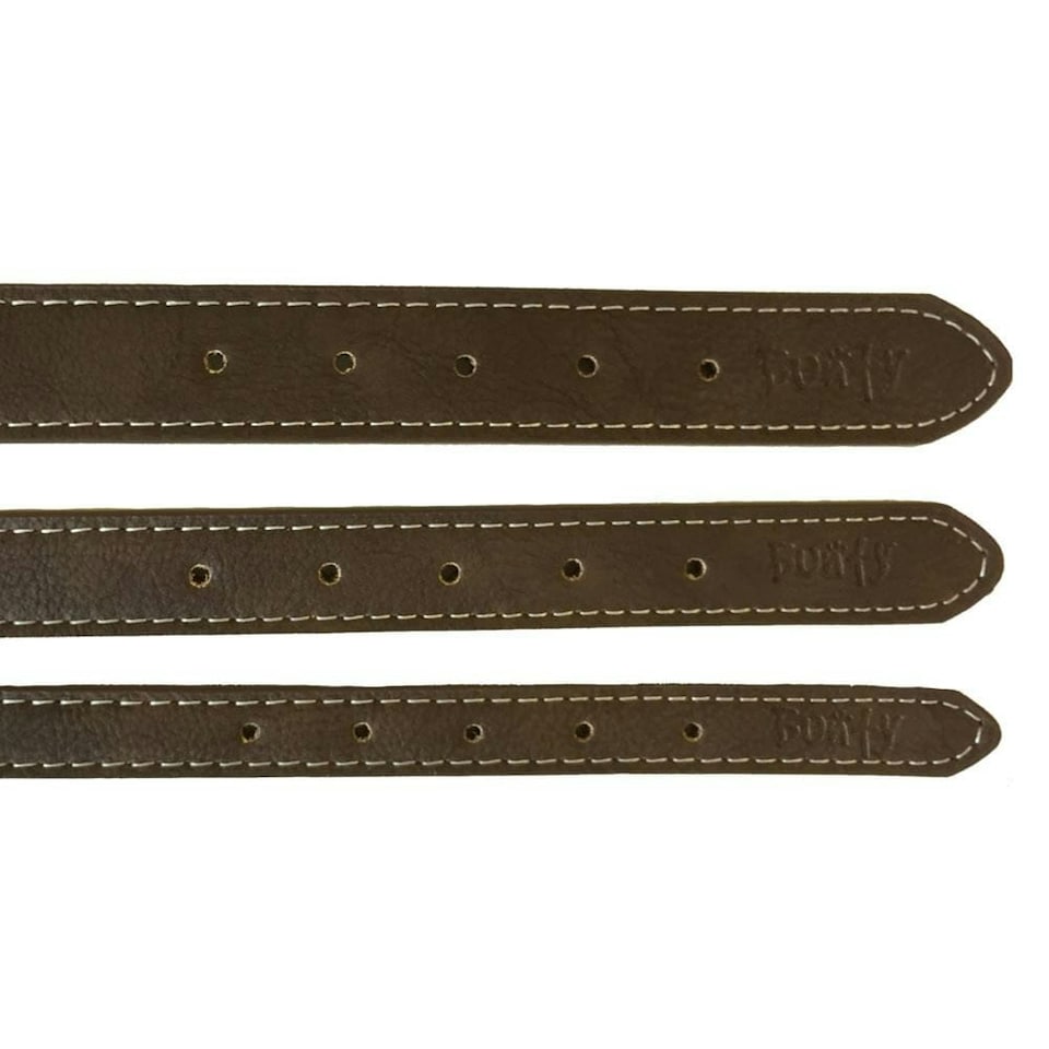 image 1 of Dog Collar & Lead - Leather Style Brown | L