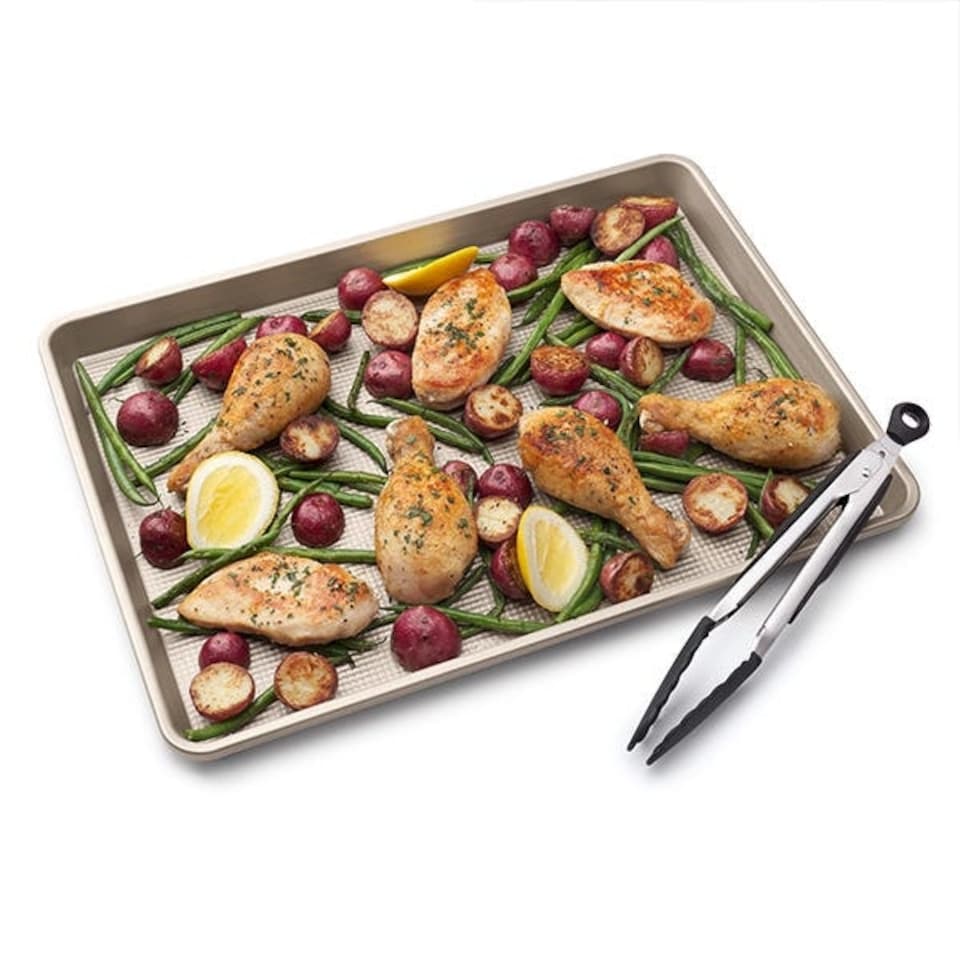 image 1 of OXO Good Grips 9" Locking Tongs with Silicone Heads